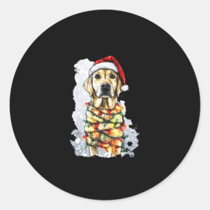 Labrador Retriever Dogs Tree Christmas Sweater Xma Classic Round Sticker