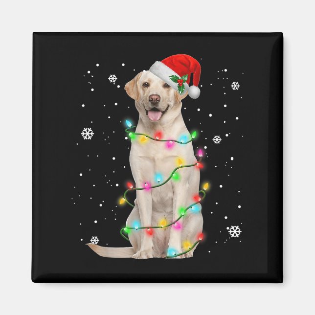 Labrador Retriever Dogs Tree Christmas Sweater Xma Magnet (Front)