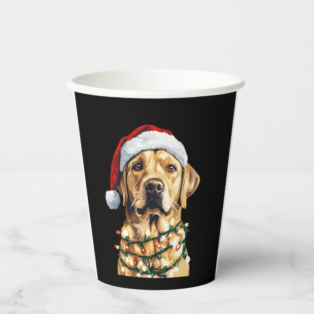Labrador Retriever Dogs Tree Christmas Sweater Xma Paper Cups (Front)