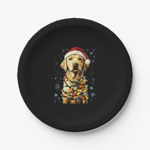 Labrador Retriever Dogs Tree Christmas Sweater Xma Paper Plate