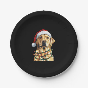 Labrador Retriever Dogs Tree Christmas Sweater Xma Paper Plate