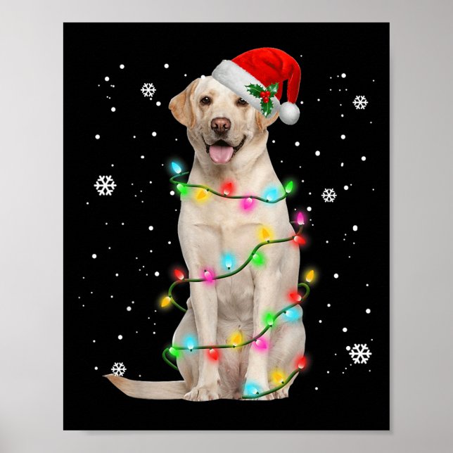 Labrador Retriever Dogs Tree Christmas Sweater Xma Poster (Front)