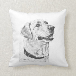 Labrador Retriever Drawing Cushion
