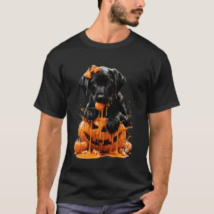 Labrador Retriever Dripping Pumpkin Candy Corn Hal T-Shirt