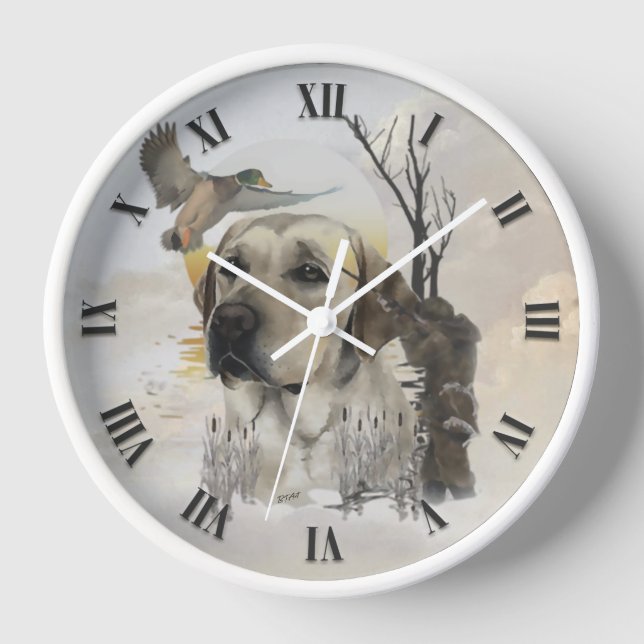 Labrador Retriever,  duck hunting  Clock (Front)
