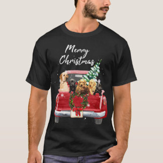 Labrador retriever family Truck Christmas Pajama T-Shirt