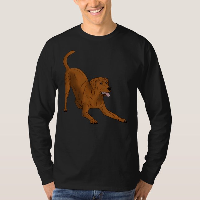 Labrador Retriever Fox Red Play Bow T-Shirt (Front)