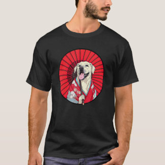 Labrador Retriever Geisha Funny Dog Kimono T-Shirt