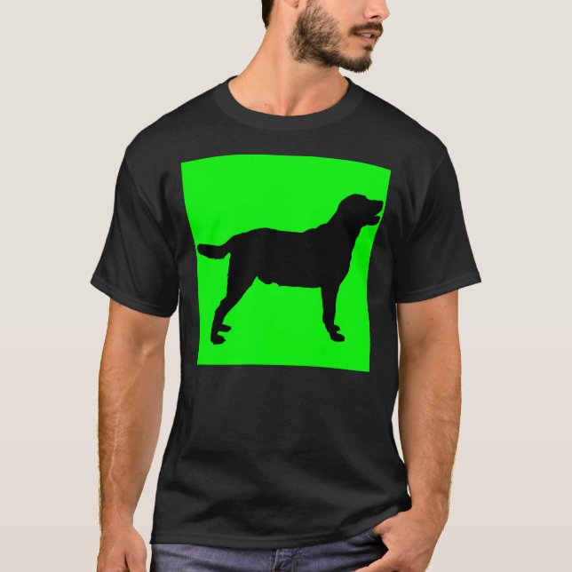 Labrador Retriever Green Background T-Shirt (Front)