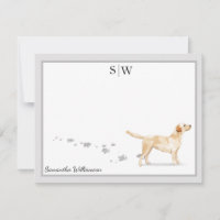 Labrador Retriever Grey Border Monogram Custom