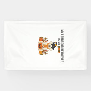 Labrador Retriever Halloween Dog Funny Spooky Boo Banner