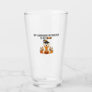 Labrador Retriever Halloween Dog  Funny Spooky Boo Glass