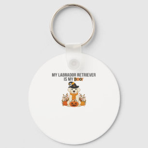 Labrador Retriever Halloween Dog  Funny Spooky Boo Key Ring