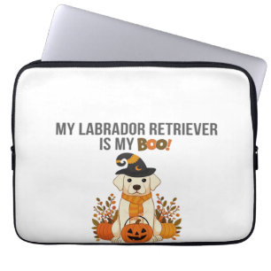 Labrador Retriever Halloween Dog  Funny Spooky Boo Laptop Sleeve