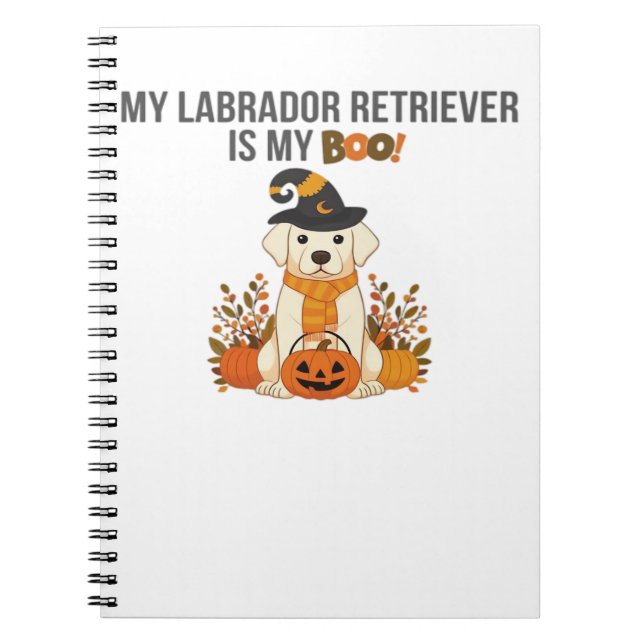 Labrador Retriever Halloween Dog  Funny Spooky Boo Notebook (Front)