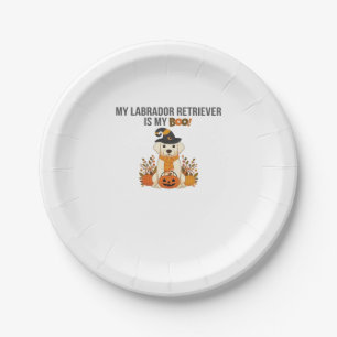 Labrador Retriever Halloween Dog Funny Spooky Boo Paper Plate