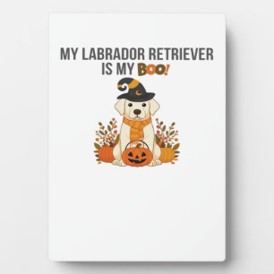 Labrador Retriever Halloween Dog Funny Spooky Boo Plaque
