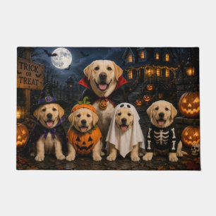 Labrador Retriever Halloween Family Night Doormat