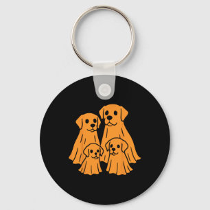 Labrador Retriever Halloween Ghost Family Funny Do Key Ring