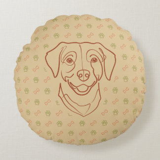 Labrador Retriever. Happiness Edition! Round Cushion