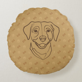 Labrador Retriever. Happiness Edition! Round Cushion