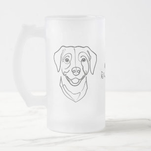 Labrador Retriever. Happiness, Retriever Edition! Frosted Glass Beer Mug