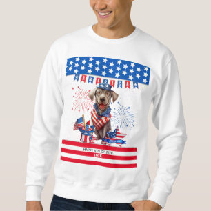 Labrador Retriever Happy 4Th Of July Independence Sweatshirt
