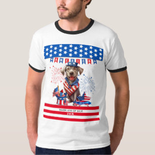 Labrador Retriever Happy 4Th Of July Independence T-Shirt