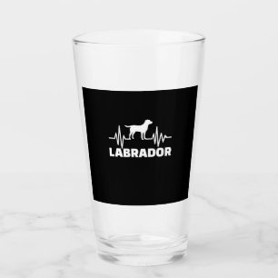 Labrador Retriever Heartbeat Glass