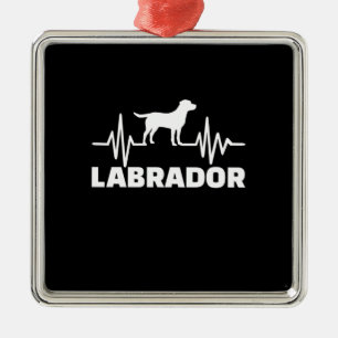 Labrador Retriever Heartbeat Metal Tree Decoration