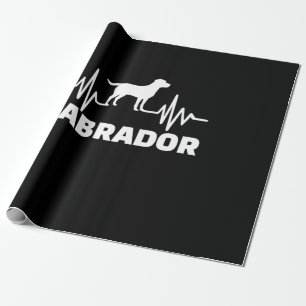 Labrador Retriever Heartbeat Wrapping Paper