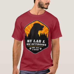 Labrador Retriever Hiking Tshirt for Lab Lovers