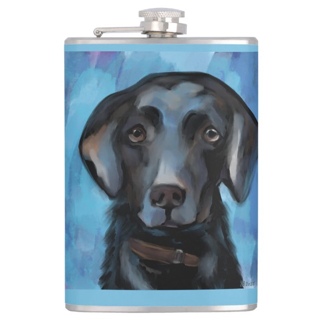 Labrador Retriever  Hip Flask (Front)
