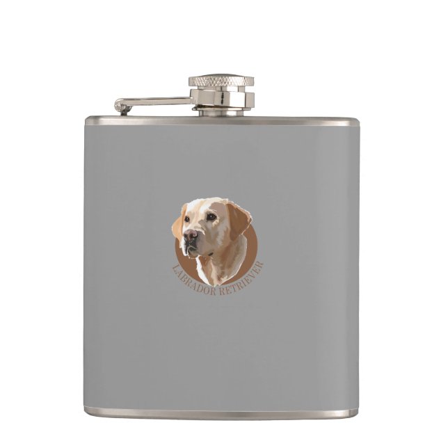 Labrador Retriever Hip Flask (Front)
