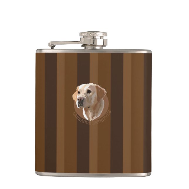Labrador Retriever Hip Flask (Front)