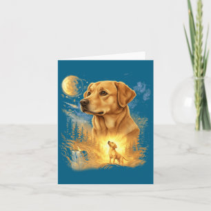Labrador Retriever Howling To The Moon Vintage Ret Card