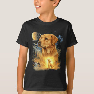 Labrador Retriever Howling To The Moon Vintage Ret T-Shirt