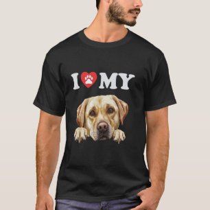 Labrador Retriever I Heart My Dog Funny Dog Lover T-Shirt