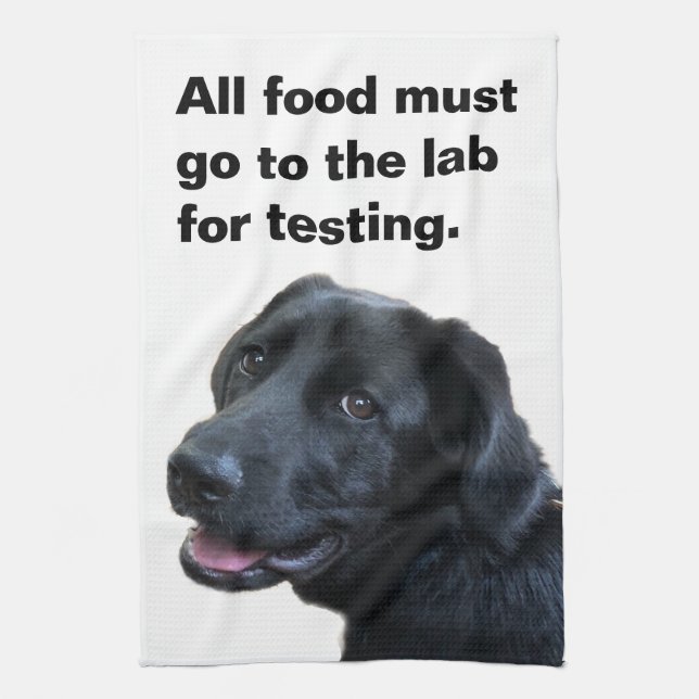 Labrador Retriever I Love My Lab Tea Towel (Vertical)