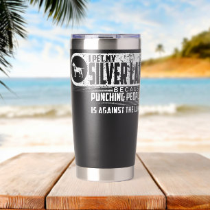 Labrador Retriever I Pet My Silver Lab Dog Lovers Insulated Tumbler