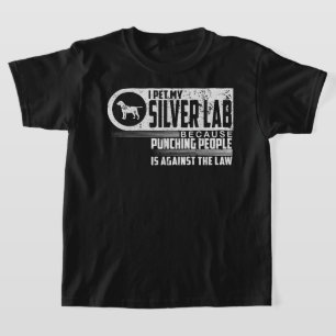 Labrador Retriever I Pet My Silver Lab Dog Lovers T-Shirt