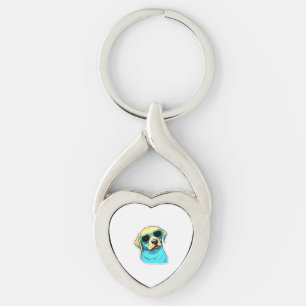 Labrador Retriever in Cool Sunglasses Classic T-Sh Key Ring