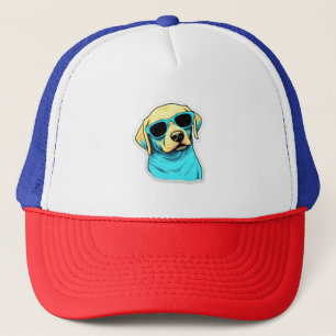 Labrador Retriever in Cool Sunglasses Classic T-Sh Trucker Hat