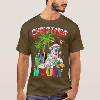 Labrador Retriever in Santa Hat Sunglasses Christm T-Shirt