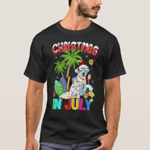 Labrador Retriever In Santa Hat Sunglasses Christm T-Shirt
