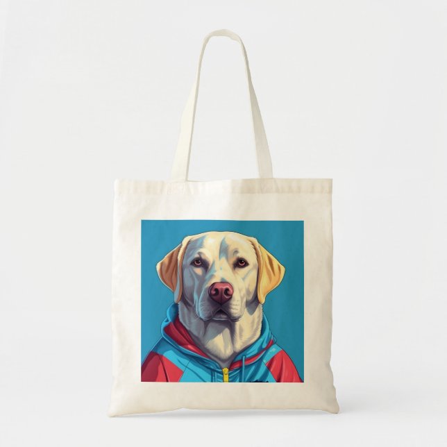 Labrador retriever in track suit tote bag (Front)