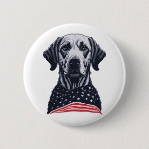labrador retriever Independence Day 6 Cm Round Badge