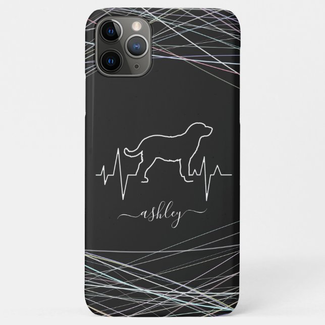 Labrador Retriever is Heartbeat Cool Minimal Dog L Case-Mate iPhone Case (Back)