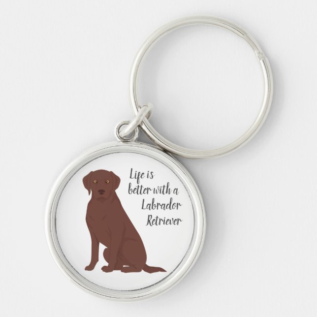 Labrador Retriever Key Ring (Front)