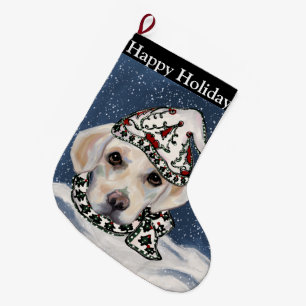 Labrador retriever large christmas stocking